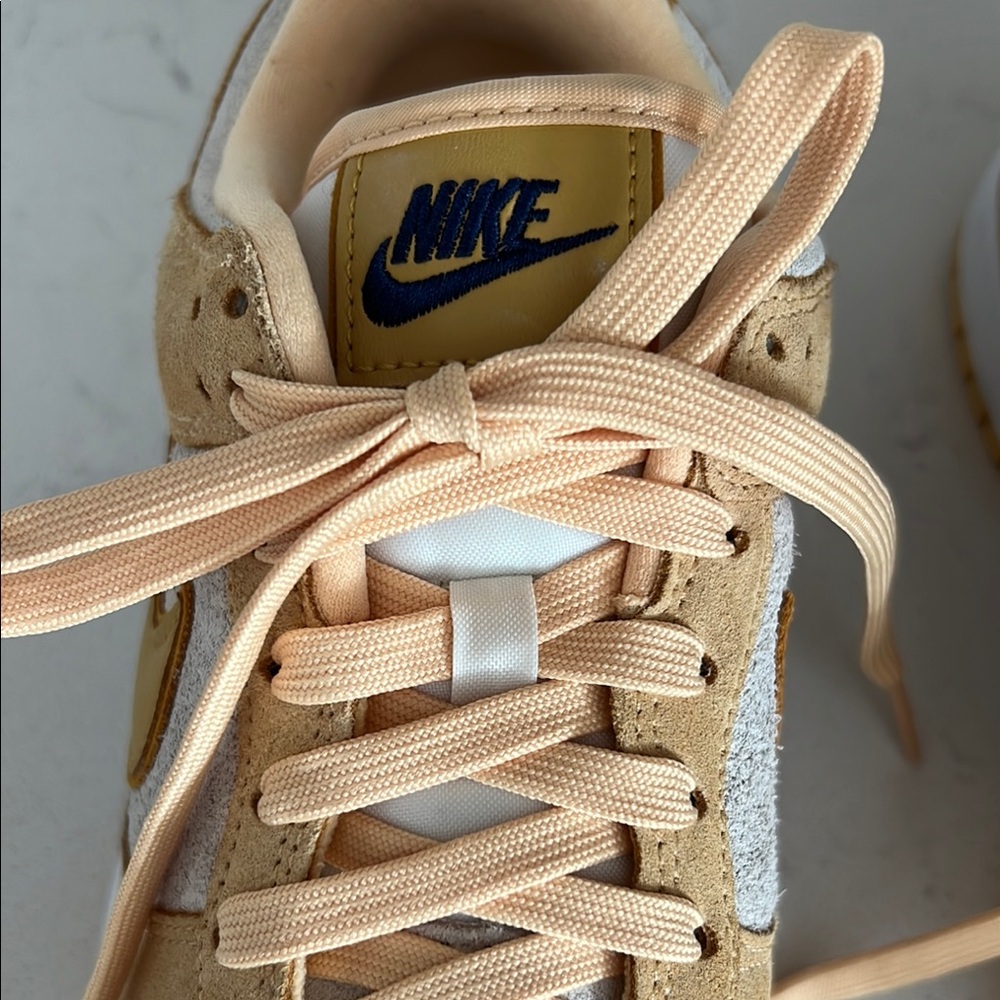 Very Good - Women's Nike Dunk Low LX Sneaker - White / Yellow - Gold - Size W7 - Picture 2 of 16